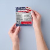 Patriottische Handyman Reparatie Service 3D Metal  Flyer (Hand)