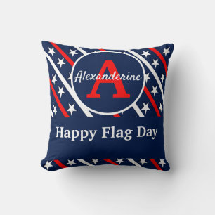 Patriottische Happy Vlag dag Rood Witte en Blauwe Kussen