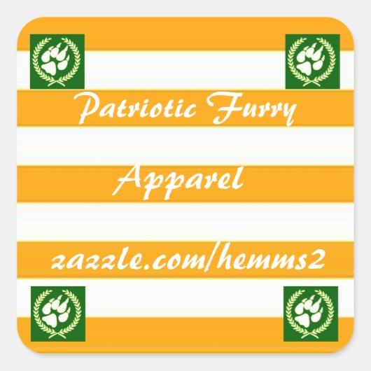 Patriottische harige kleding Sticker (Voorkant)