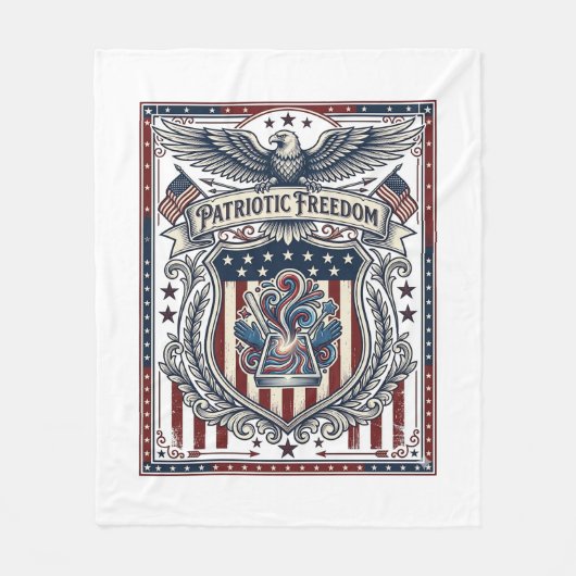 Patriottische Hars Fleece Deken (Voorkant)
