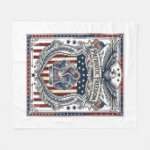 Patriottische Hars Fleece Deken (Voorkant (Horizontaal))