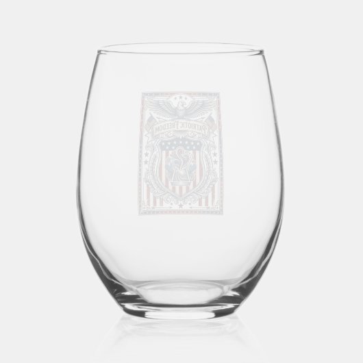 Patriottische Hars Wijnglas Zonder Voet (Voorkant)