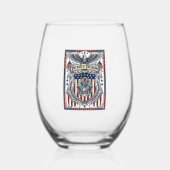 Patriottische Hars Wijnglas Zonder Voet (Achterkant)