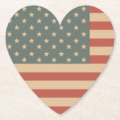 Patriottische Hart Papier Onderzetters (Voorkant)