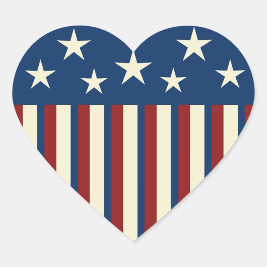 Patriottische hart Stickers (Voorkant)