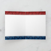 Patriottische Hart Veteranen Dag Groet Blanco Kaar Kaart (Binnen)