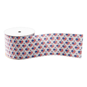 Patriottische Harten Grosgrain Lint