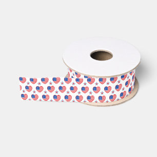 Patriottische Harten Grosgrain Lint