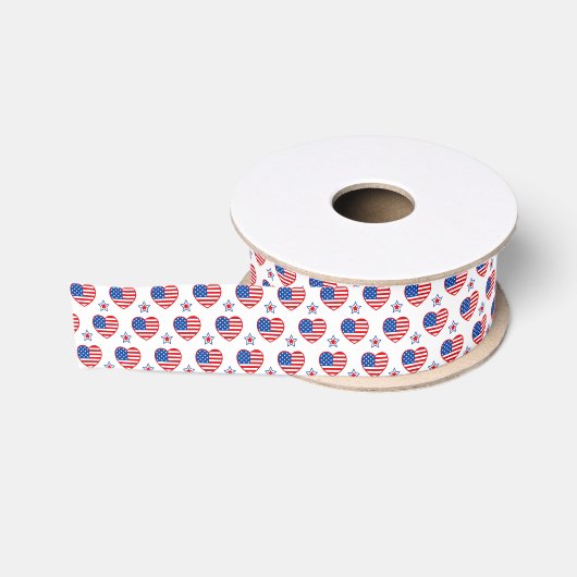 Patriottische Harten Grosgrain Lint (Spoel)