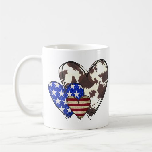 Patriottische harten koffiemok (Links)