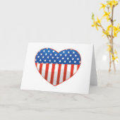 Patriottische hartkaart kaart (Gele Bloem)