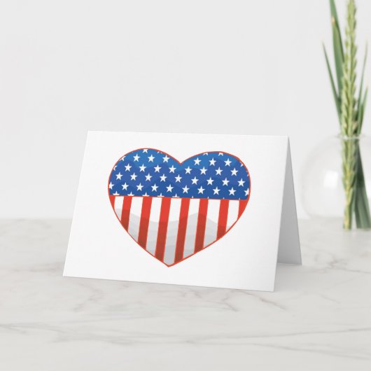 Patriottische hartkaart kaart (Voorkant)