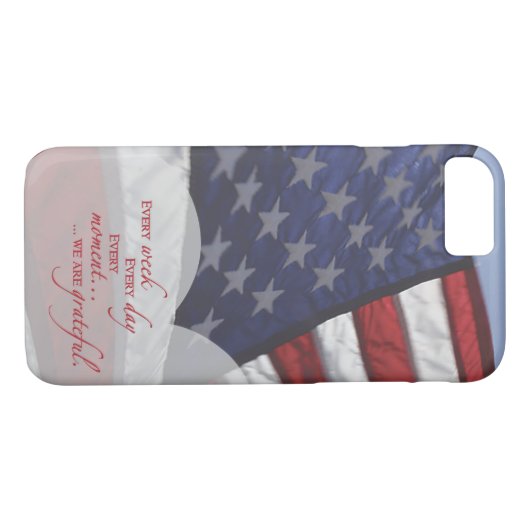 Patriottische hartvlag, militaire waardering Case-Mate iPhone case (Achterkant (Horizontaal))