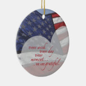 Patriottische hartvlag, militaire waardering keramisch ornament (Rechts)