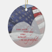 Patriottische hartvlag, militaire waardering keramisch ornament (Links)