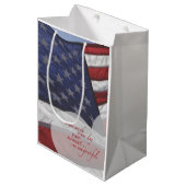 Patriottische hartvlag, militaire waardering medium cadeauzakje (Voorkant Gekanteld)