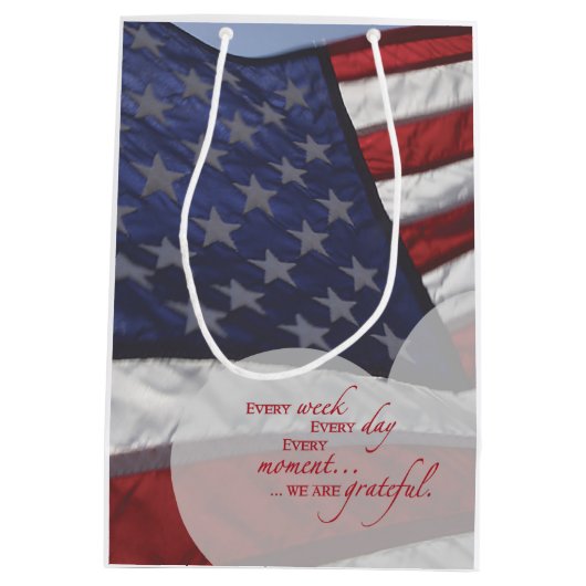 Patriottische hartvlag, militaire waardering medium cadeauzakje (Achterkant)