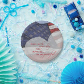 Patriottische hartvlag, militaire waardering papieren bordje (Feest)