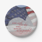 Patriottische hartvlag, militaire waardering papieren bordje (Voorkant)