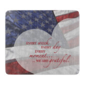 Patriottische hartvlag, militaire waardering snijplank (Voorkant)