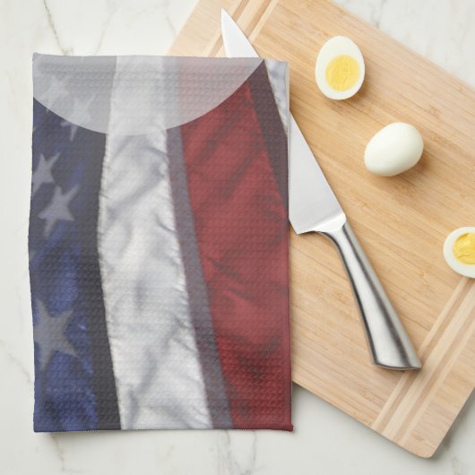 Patriottische hartvlag, militaire waardering theedoek (Quarter Fold)