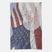 Patriottische hartvlag, militaire waardering theedoek (Verticaal)