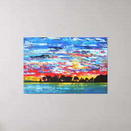 Patriottische haven canvas afdruk