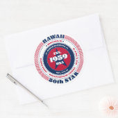 Patriottische Hawaii Circle Design Sticker (Envelop)