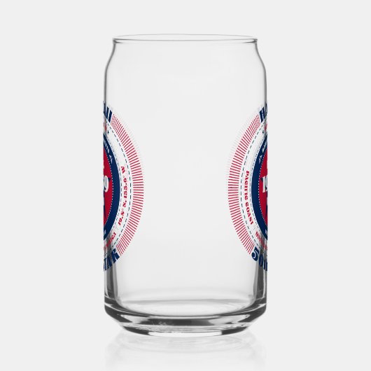 Patriottische Hawaii Typography Drinkware Set Blikvorm Glas (Rechts)