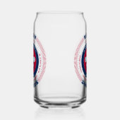 Patriottische Hawaii Typography Drinkware Set Blikvorm Glas (Links)