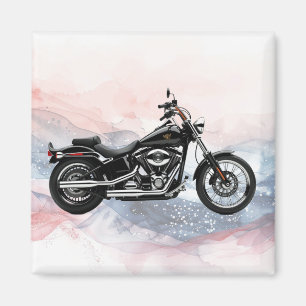 Patriottische Hawg Heritage Twin-Cam Motorfietsmag Magneet