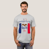 Patriottische Hawkeyes Iowa Vlag Uni-sex T-shirt (Voorkant volledig)