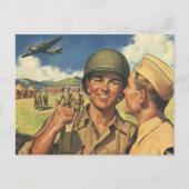 patriottische helden, militaire Mannen Briefkaart (Voorkant)