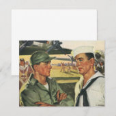  patriottische helden, militaire Mannen in uniform (Voorkant / Achterkant)