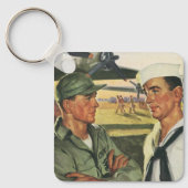 patriottische helden, militaire Mannen in uniform Sleutelhanger (Voorkant)