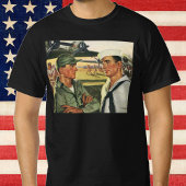 patriottische helden, militaire Mannen in uniform T-shirt