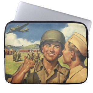 patriottische helden, militaire Mannen Laptop Sleeve