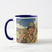 patriottische helden, militaire Mannen Mok (Links)