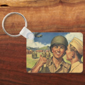  patriottische helden, militaire Mannen Sleutelhanger (Achterkant)