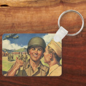 patriottische helden, militaire Mannen Sleutelhanger (Voorkant)