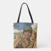 patriottische helden, militaire Mannen Tote Bag (Achterkant)
