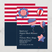 Patriottische helium-ballonnen uitnodiging (Voorkant / Achterkant)