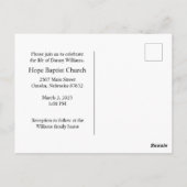 Patriottische Herdenking Veteranen Uitvaart Uitnod Briefkaart (Achterkant)