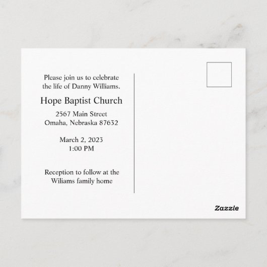 Patriottische Herdenking Veteranen Uitvaart Uitnod Briefkaart (Achterkant)