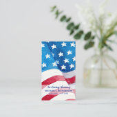 Patriottische herdenking viering van het leven geb contactkaartje (Staand voorkant)