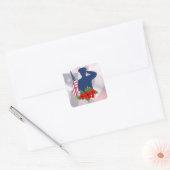 Patriottische herdenkingsdag Amerikaanse soldaat s Vierkante Sticker (Envelop)