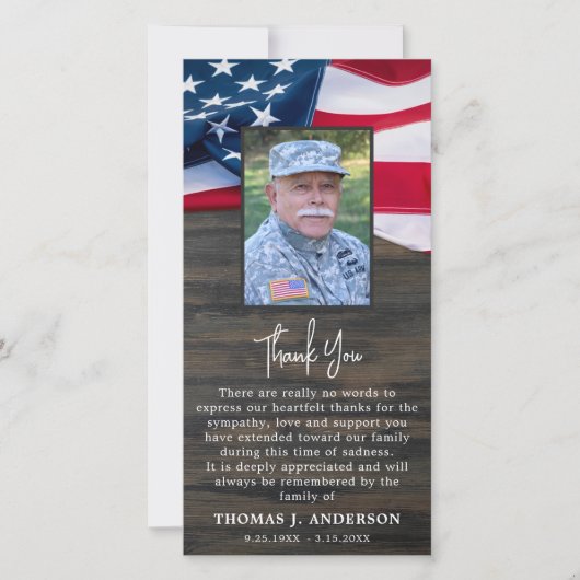 Patriottische herdenkingsfoto Sympathie Militaire  Bedankkaart (Voorkant)