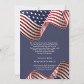 Patriottische herdenkingsveteraan Amerikaanse vlag Kaart (Achterkant)