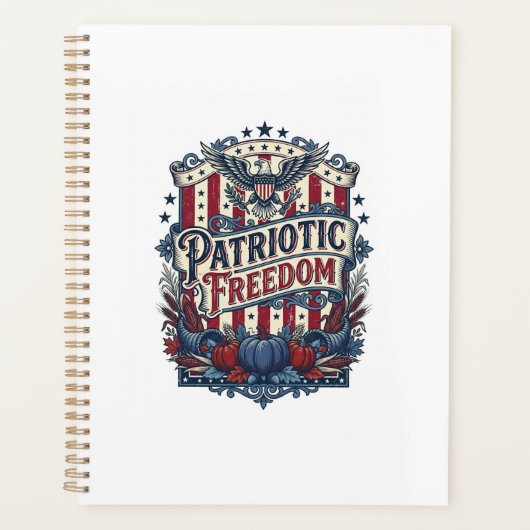 Patriottische herfst oogst vector grafische T-shir Planner (Voorkant)