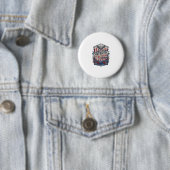 Patriottische herfst oogst vector grafische T-shir Ronde Button 5,7 Cm (In situ)